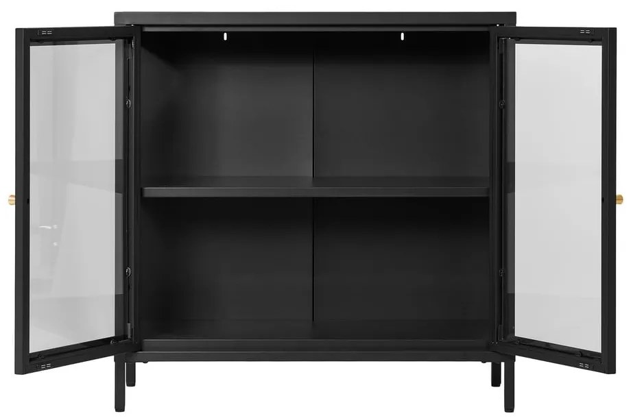 Čierna kovová vitrína 80x80 cm Dalby – House Nordic
