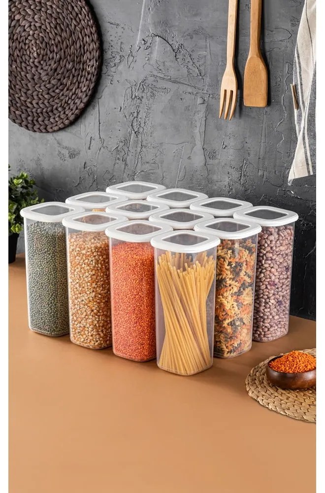 Plastové dózy v súprave 12 ks na potraviny Fresco – Hermia