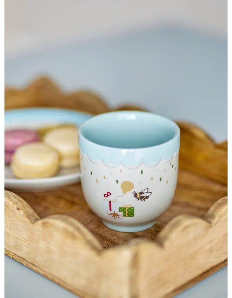 Modrý/krémový detský hrnček z kameniny 150 ml Celebrate – Bloomingville Mini