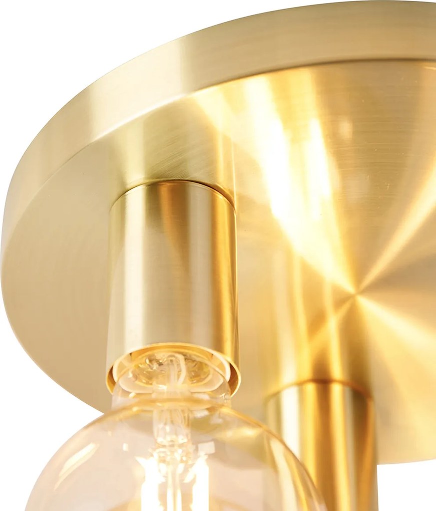 Inteligentné stropné svietidlo zlaté okrúhle vrátane 3 Wifi G95 - Facil