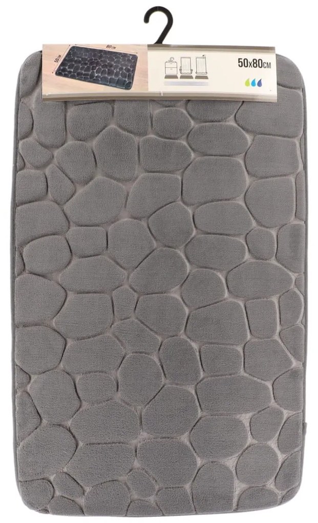 TENDANCE Predložka do kúpeľne Stones, 50x80 cm, grafitová