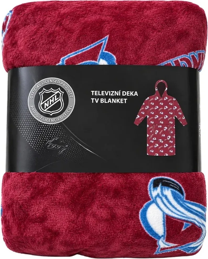 Mikinová televízna deka NHL Colorado Avalanche – veľ. M