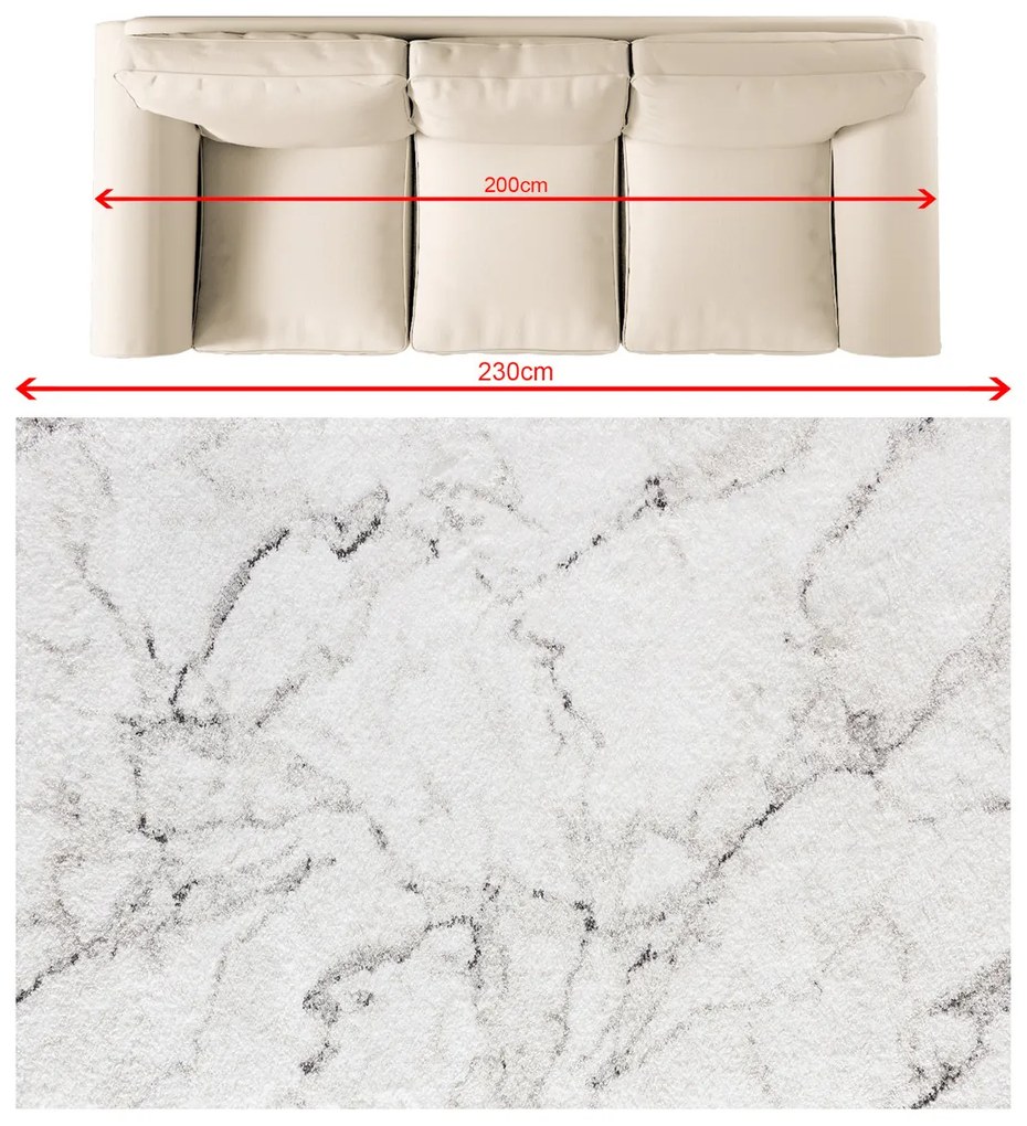 Koberec Calvado pearl/black 160x230 cm