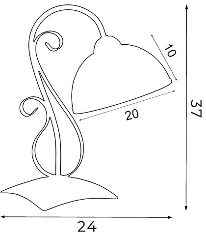Stolná lampa ANTICA 1xE27/60W/230V