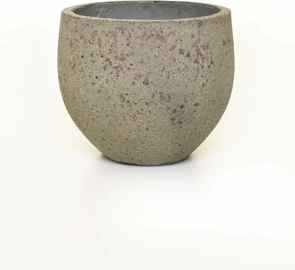 Okrúhly kvetináč RAFIOT, vláknocement, 25x21 cm, sivý
