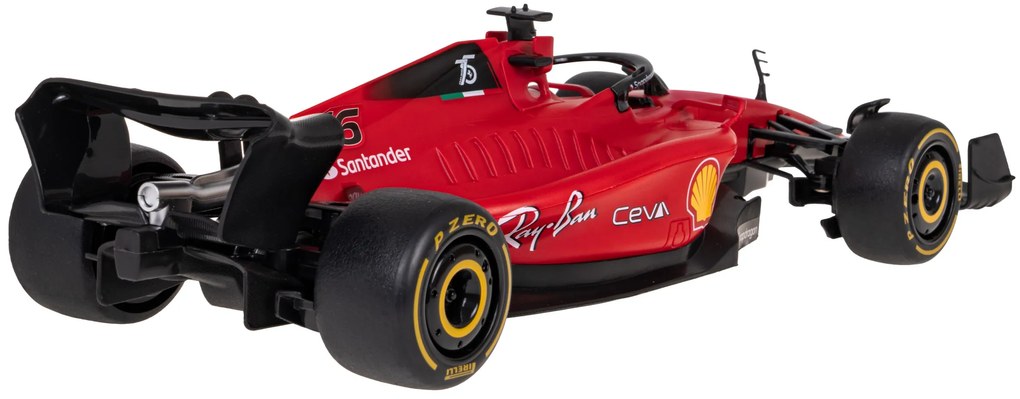 Ferrari F1 75 červený model RASTAR 1:12 pretekárske auto na diaľkové ovládanie + diaľkové ovládanie 2,4 GHz + nálepky