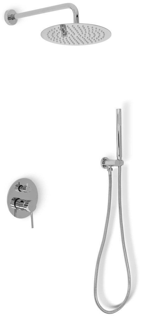 Rea Lungo, podomietkový sprchový set s dažďovou hlavovou a ručnou sprchou, chrómová, REA-P8007