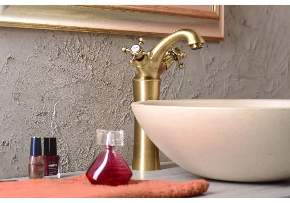 Stojančeková umývadlová batéria v bronzovej farbe Antea – Sapho