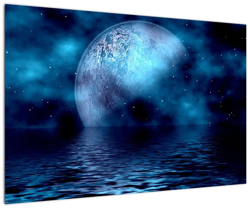 Obraz Mesiaca nad hladinou mora (90x60 cm)