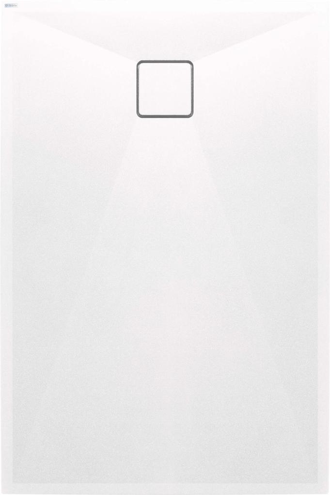 Deante Correo, obdĺžniková granitová sprchová vanička 100x70x3,5 cm, biela matná, DEA-KQR_A75B