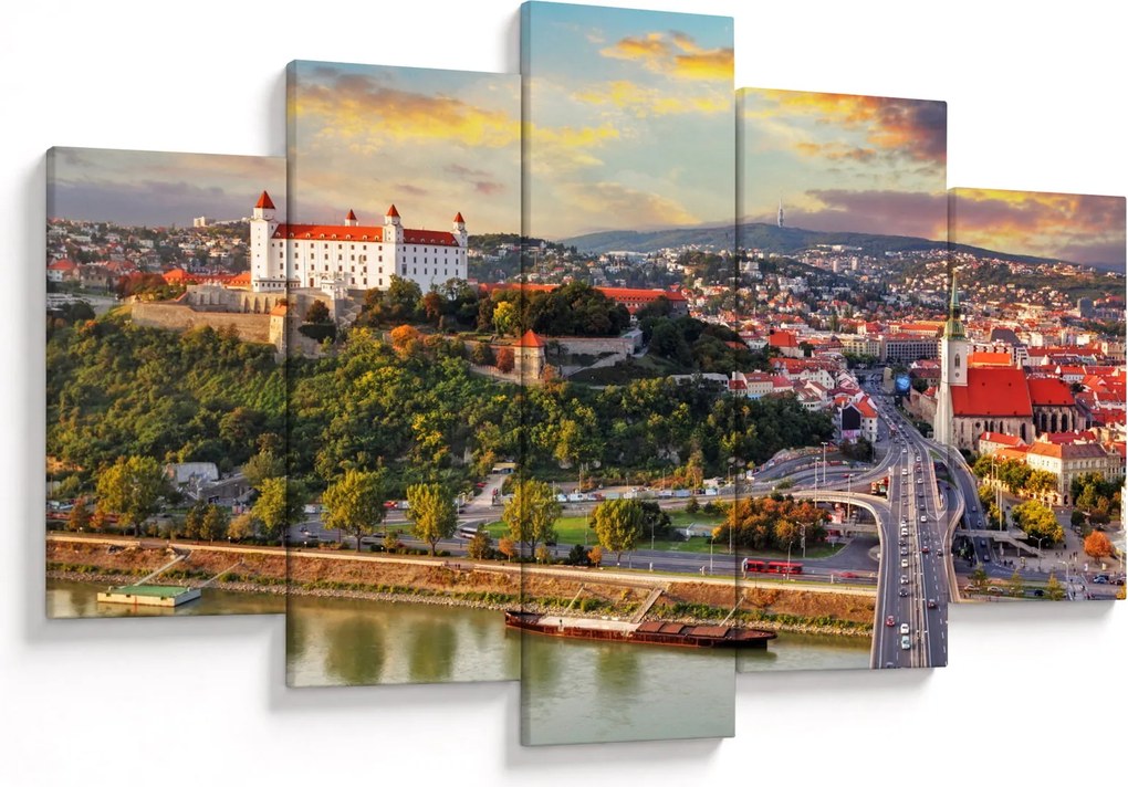 Obraz - Panorama Bratislavy, Slovensko (150x105 cm)