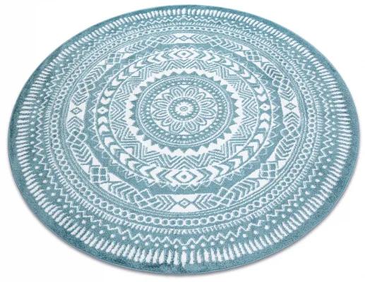 Okrúhly koberec FUN Napkin - modrý