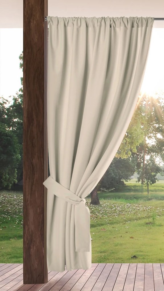 ZÁHRADNÝ VODEODOLNÝ ZÁVES NA PÁSKE GARDEN 155X200 CM KRÉMOVÁ