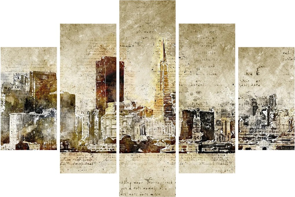 Obraz - Umelecky stvárnené mesto (150x105 cm)
