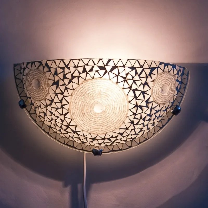 Orient wall lamp Moon mozaika TRANSPARENT & BEADS 30*17