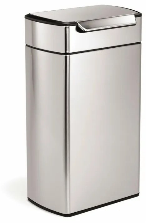 Hranatý dotykový kôš 40 l, nerez