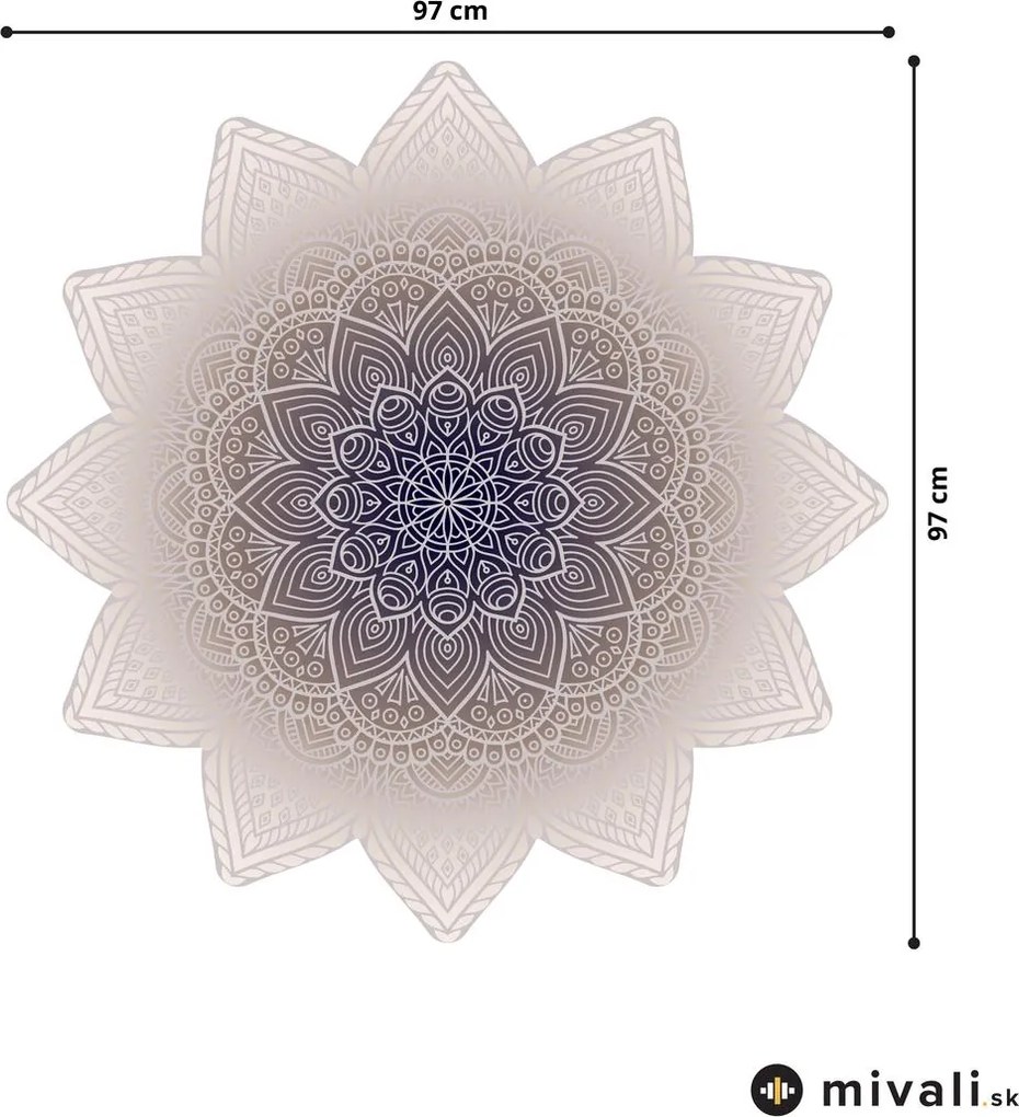 Samolepky na stenu - Mandala béžovo-hnedá