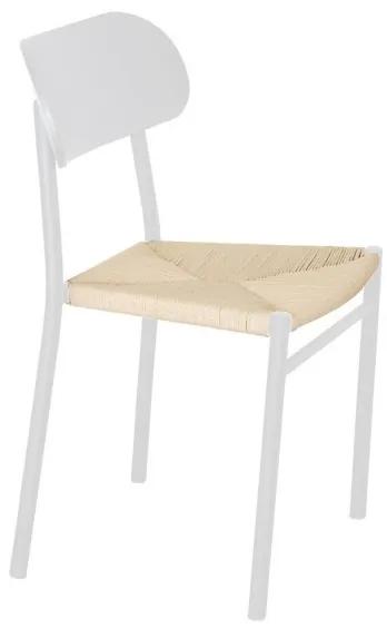 Polly stolička biela/natur