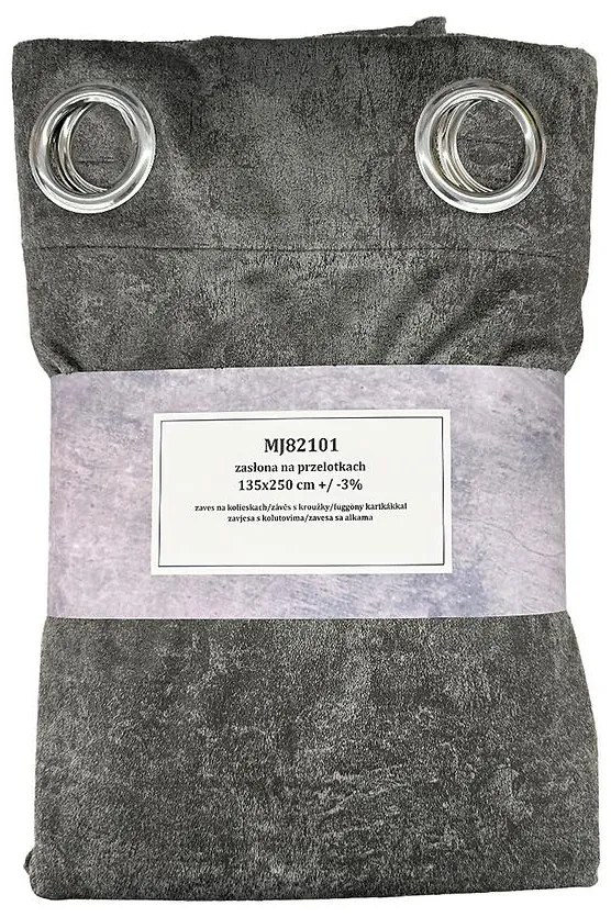 Záves na priechodkách  MJ82101/9 135x250 šedá