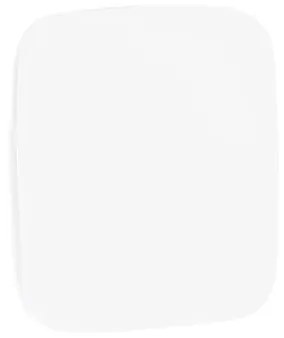 Sklenená magnetická tabuľa STELLA, so zaoblenými rohmi, 300x300 mm, biela