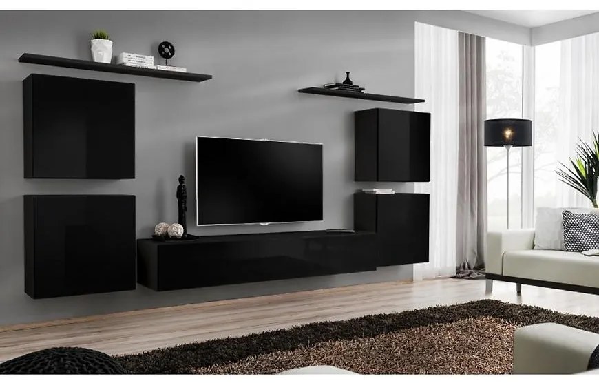 Obývacia stena Switch IV Čierna