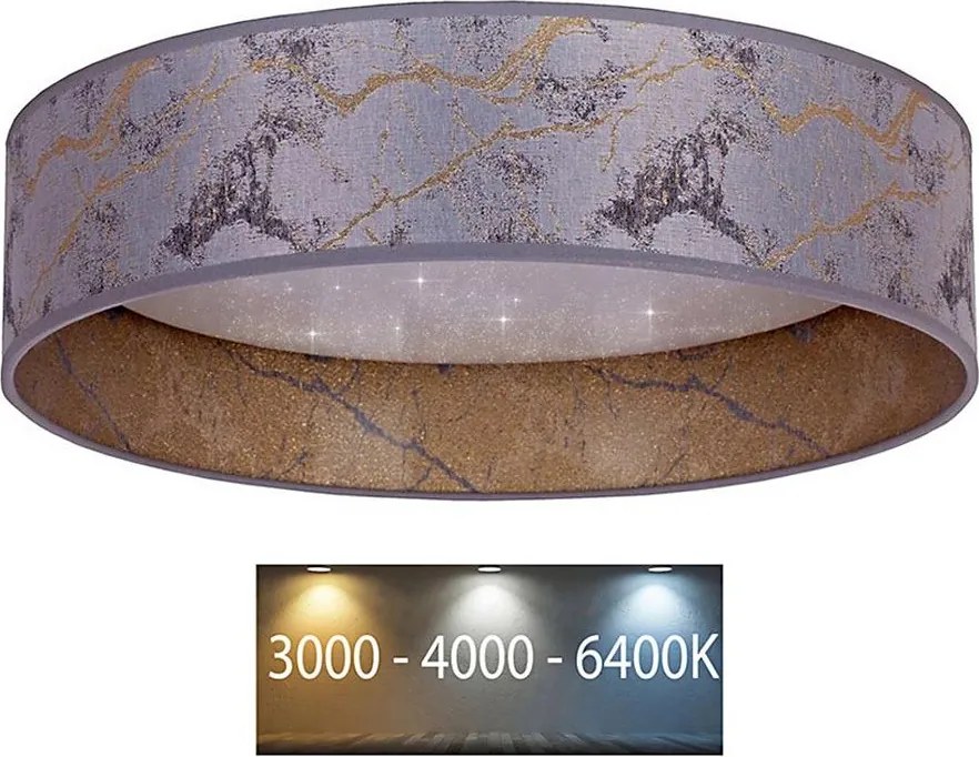 Brilagi - LED Stropné svietidlo VELVET STAR LED/24W/230V pr. 40 cm  šedá/zlatá