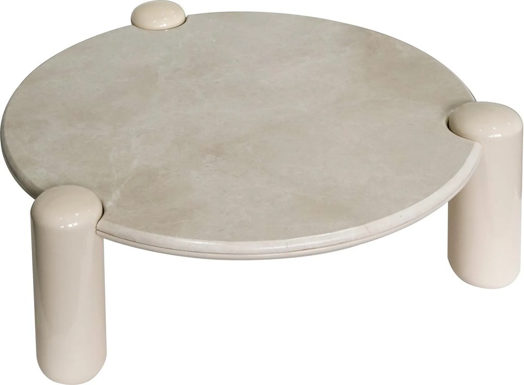 Konferenční stolek Noemi 86 cm světle béžový/mramor