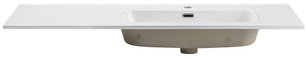 Keramické zápustné umyvadlo Go 120 cm pravé bílé