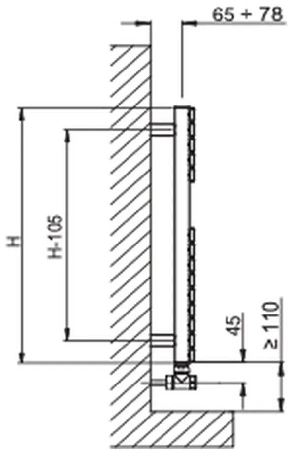 Cordivari Fujiko - Radiátor 420x1200 mm, leštená nerez 3551610131001