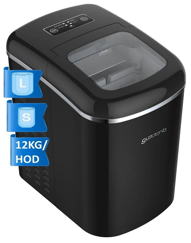 Guzzanti GZ 125B výrobník ľadu, čierna