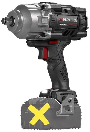 Parkside Performance®  Aku rázový uťahovák 20 V Passp 20-Li C4 + Akumulátor 20 V/4 Ah + Rýchlonabíjačka 20 V/4,5 A  (800011863)