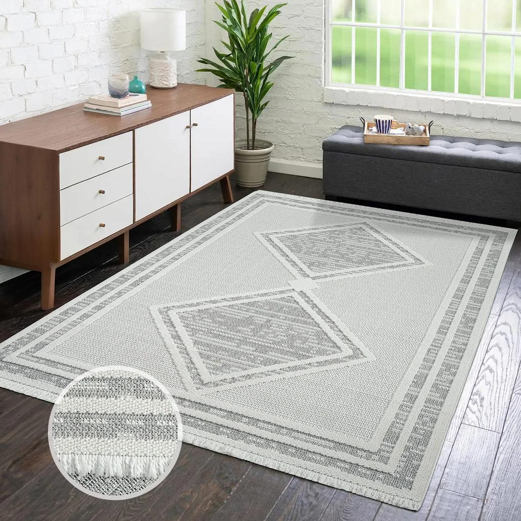 Dekorstudio Moderný koberec LINDO 8853 - sivý Rozmer koberca: 160x230cm