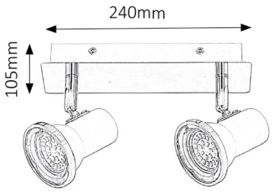 Rabalux 5498 - LED Kúpeľňové bodové svietidlo STEVE 2xGU10/4,5W/230V