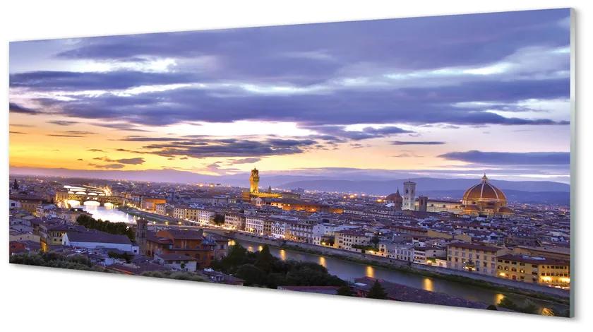 Obraz na akrylátovom skle Taliansko rieka západu slnka 120x60 cm