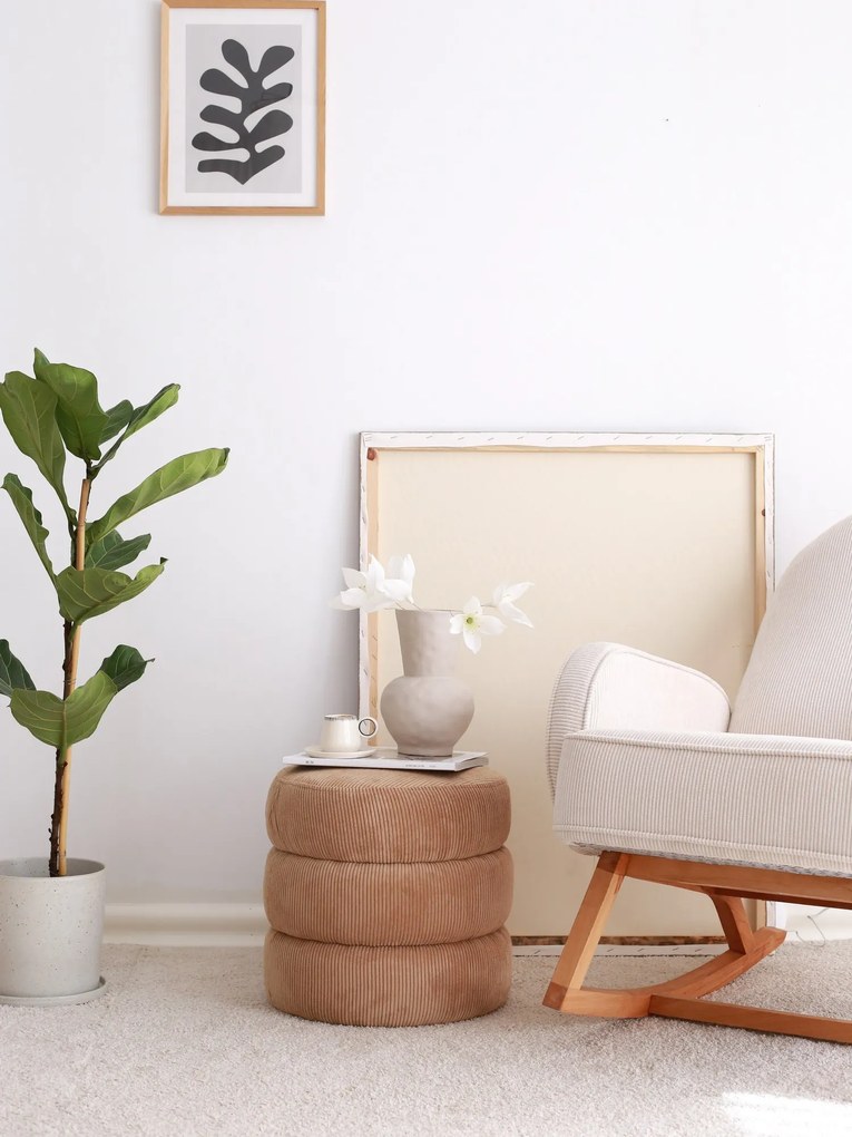 Plyšový puf Boum 40 cm, ťavia farba