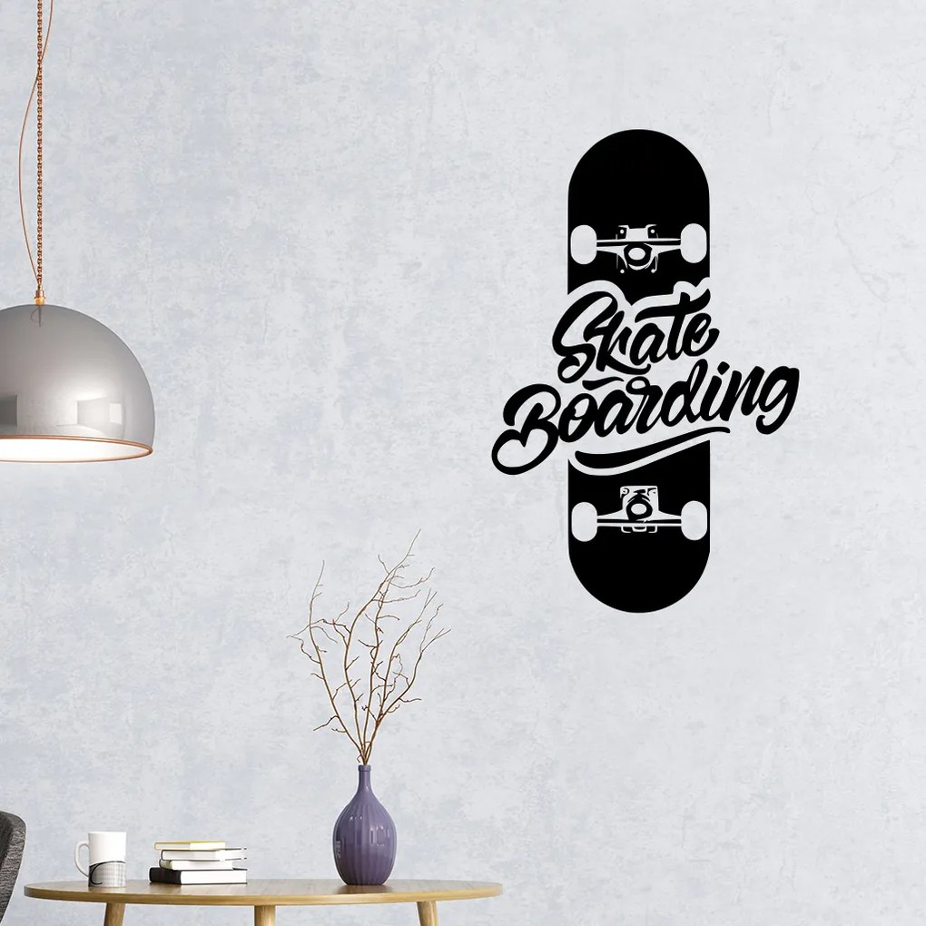 Veselá Stena Samolepka Skate Farba: fialová, Veľkosť: 80 x 50 cm