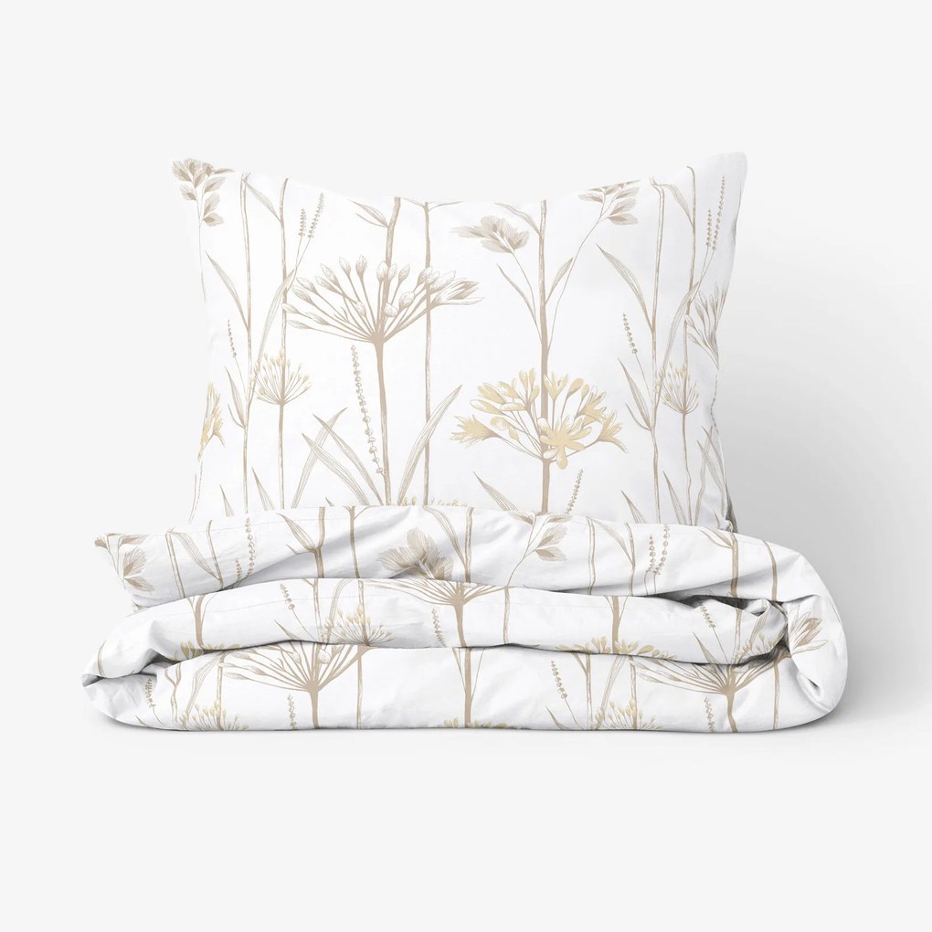 Goldea bavlnené posteľné obliečky - okrasné rastliny 150 x 200 a 50 x 60 cm
