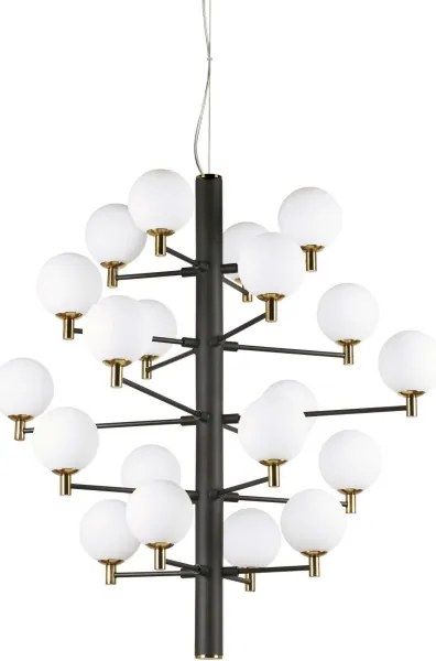 Ideal Lux - LED Luster na lanku COPERNICO 20xG9/3W/230V pr. 86 cm čierna