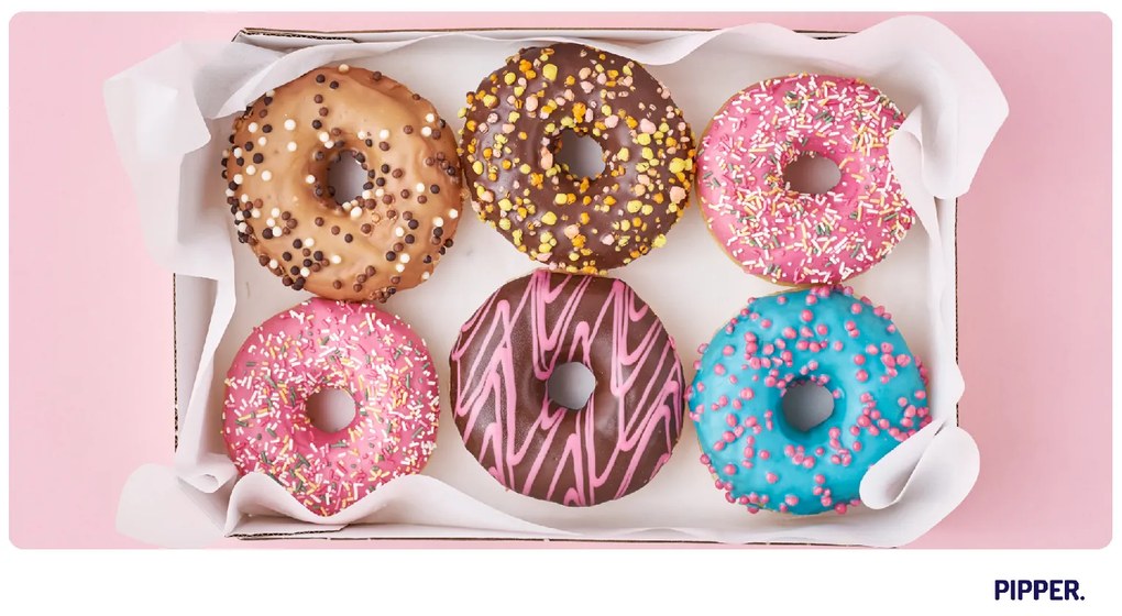 PIPPER. Donuts 2 - textilná nálepka na stenu