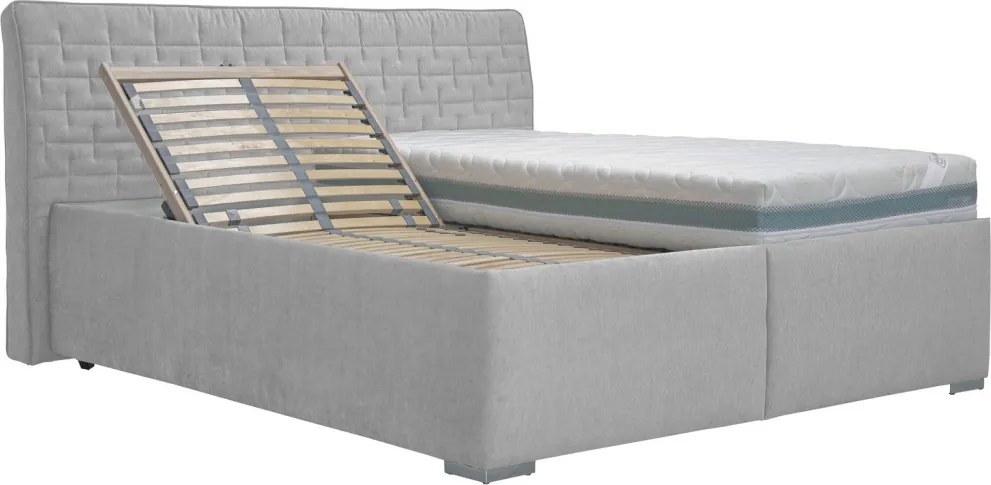 Posteľ Rita 180x200 cm, svetlo šedá látka