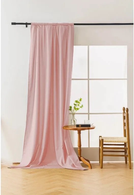 Záves OXFORD LIGHT 140x250 cm, ružový Zavesenie: Riasiaca páska