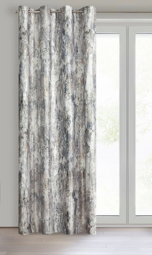 ZATEMŇOVACÍ ZÁVES NA KRÚŽKOCH MALIA 140X250 CM VZOROVANÁ