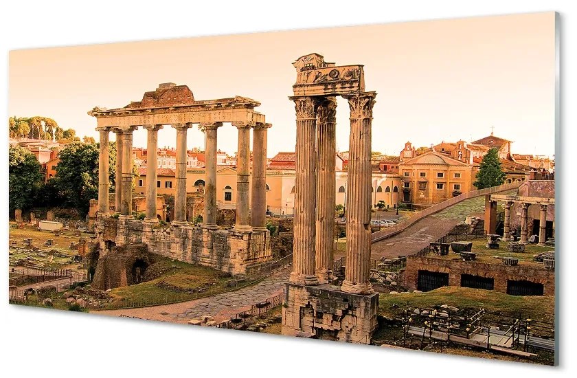 Sklenený obraz Rím Roman Forum svitania 100x50 cm 2 Prívesky