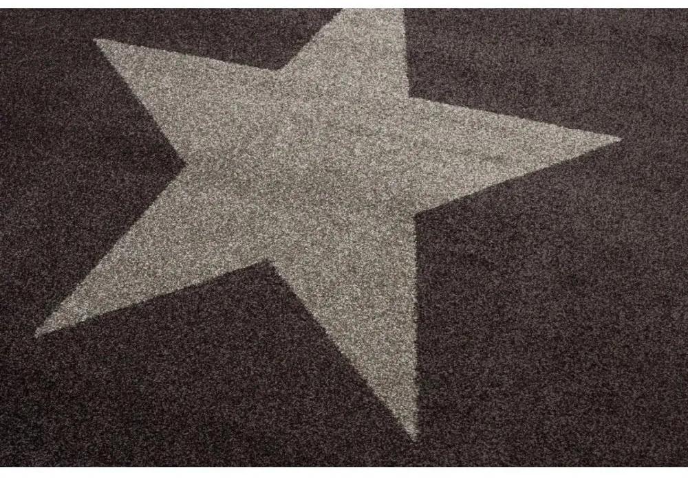Kusový koberec Hviezda tmavo hnedý 2 120x170cm