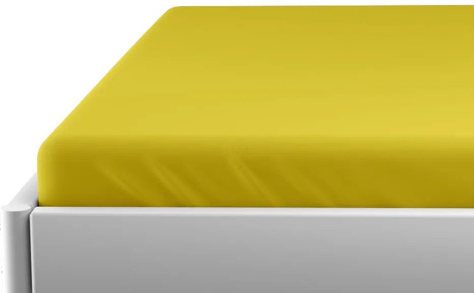 Jersey plachta do detskej postieľky žltá 70x140 cm