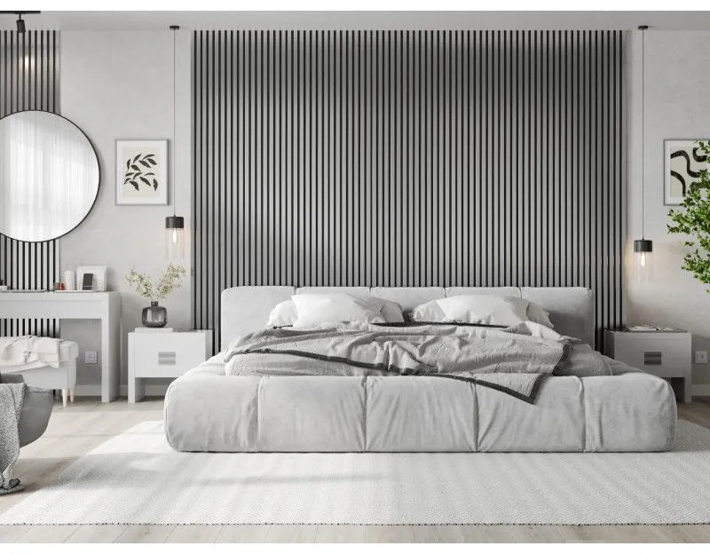 Mexen Lam-B, stenové lamely 275 × 31,5 cm, HDF doska 4 mm, strieborná, S100-275317-2812-056