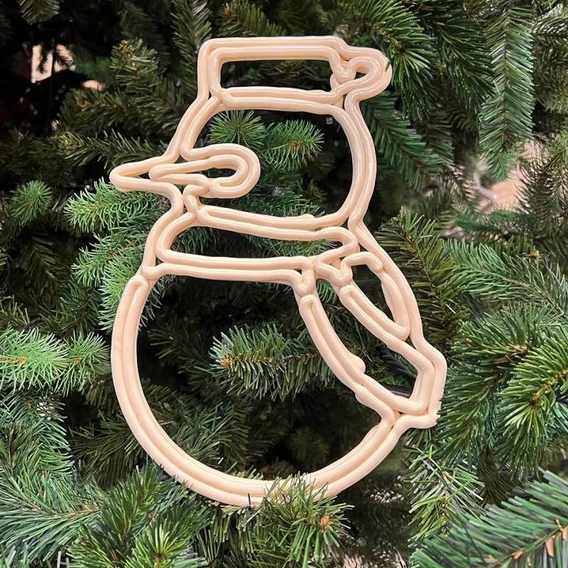 DECOLED Vánoční sněhulák, 30 cm, bílá