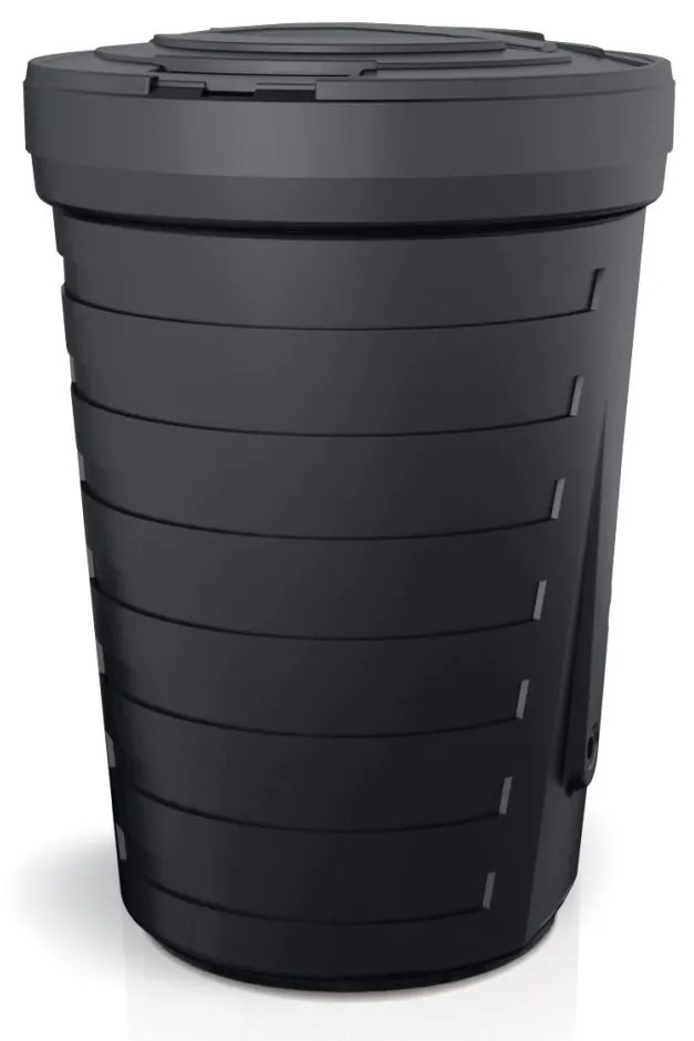 Sud na dažďovú vodu, priemer 64,8 cm, 210 l, čierna