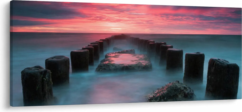 Obraz - Skaly v mori (120x50 cm)