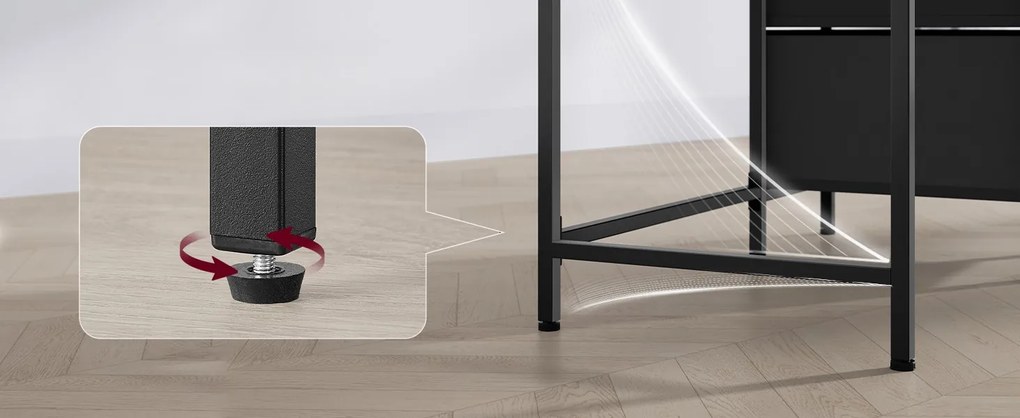 Psací stůl s nabíjecí stanicí Vasagle Unos 140 cm černý